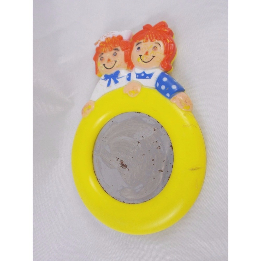 Bobbs Merrill Raggedy Ann Andy Rattle Mirror Toy 5 Inch 1976